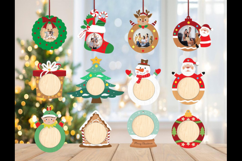 Set Navideño de Marcos para Pintar – 6 Figuras MDF